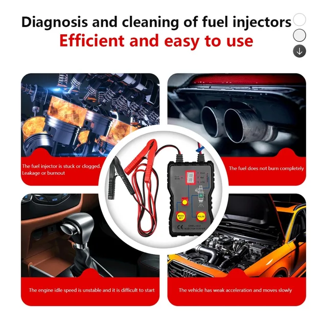 Newest Fuel System Scan Tool Automotive Cleaning Tool Kit Injector Flush Cleaner Car Fuel Injector Tester Portable 4 Pluse Mode thumbnail 2