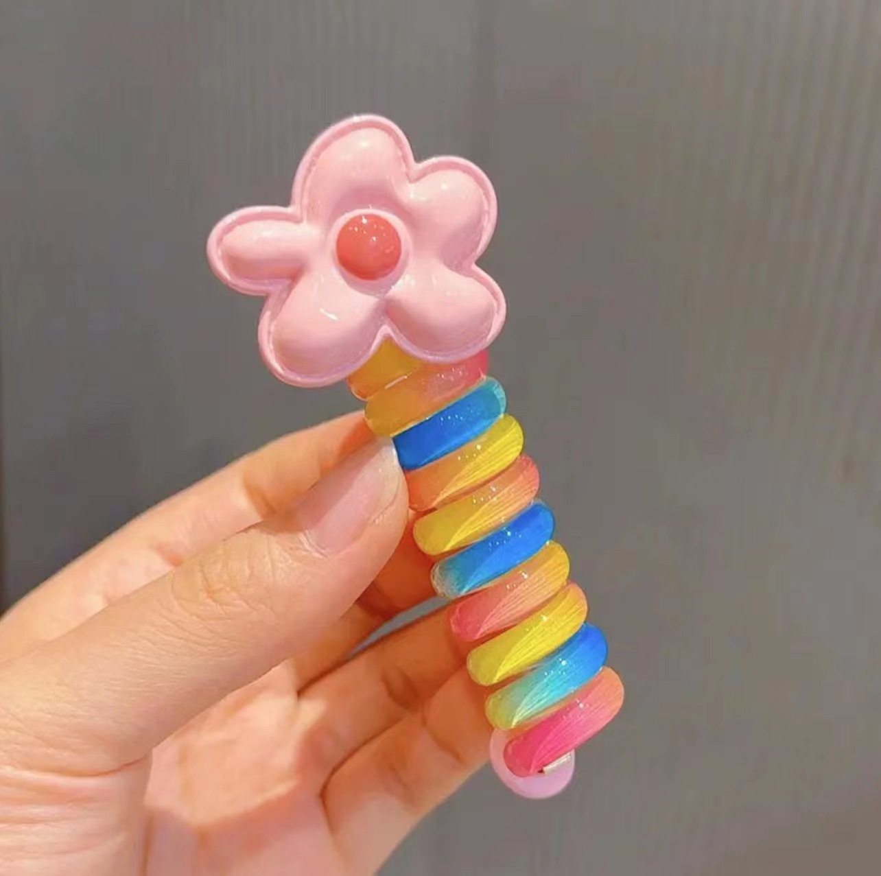 Cute Cartoon Colorful Hair Ring - Image 20