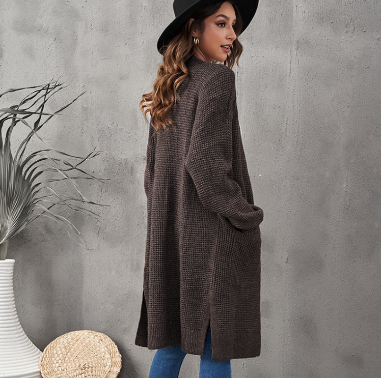 Long Sleeve Casual Women's Solid Color Sweater Coat