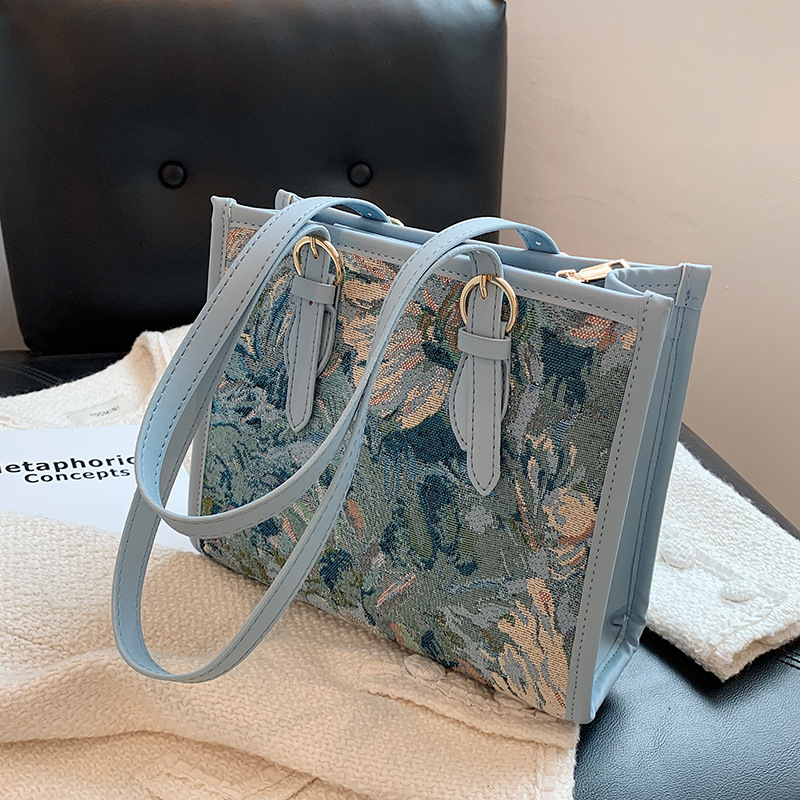 All-match One-shoulder Armpit Bag Portable Oil Painting Tote