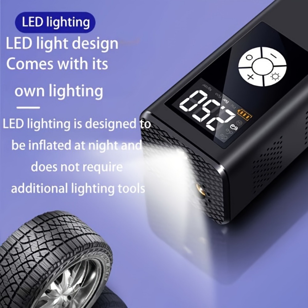 Wireless Car Inflatable High-power Portable Intelligent Digital Display Inflatable Treasure Multi-function Wireless Charging — foto 2