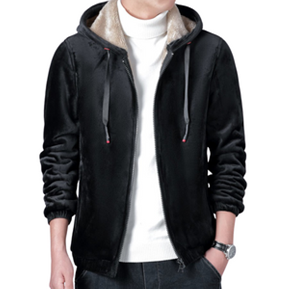 Lamb Plush Coat Men's Cashmere Thickened