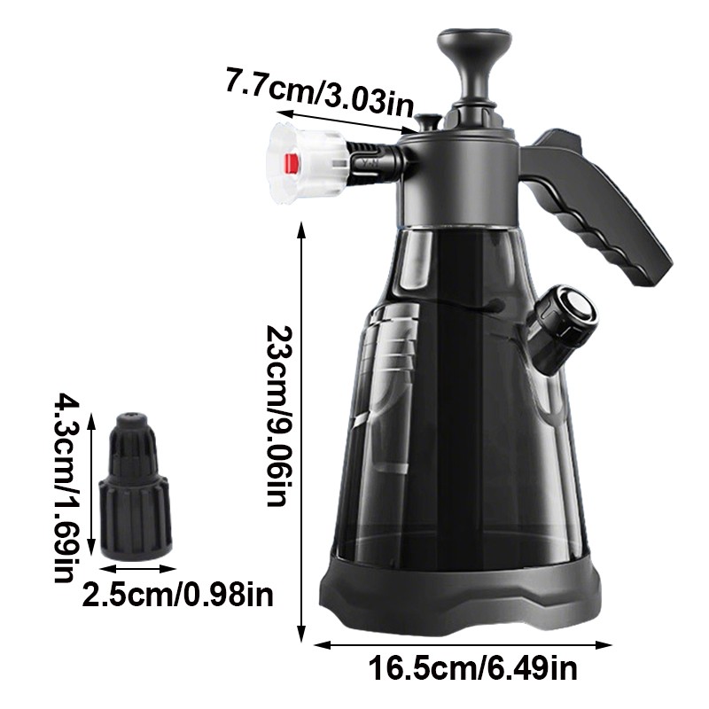 2.3L Snow Foam Pressure Sprayer Hand Heavy-Duty Pump Action Can Car Wash Bottle — image 7