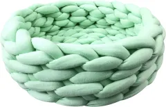Cat Basket Bed Cotton Knitted Round Pet Beds For Cats Cute Boho Cat Pet Bed Warm Woven Cat Nest For Puppy Kitten Cats Dogs - L 45Cm0.96Kg - View 1