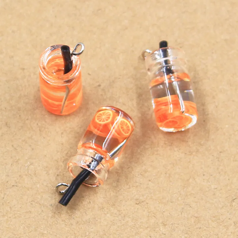 Fruit Glass Bottle DIY Jewelry Accessories Keychain Pendant - 16Tyle