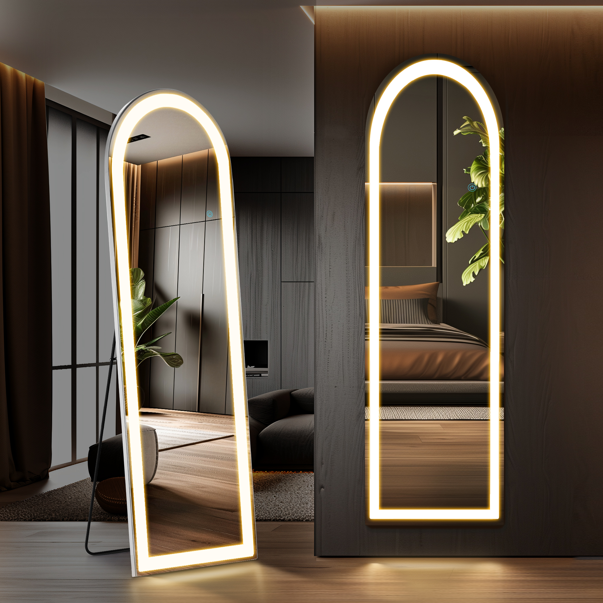 3 Color Lighting Mirror With LED Lights image 25