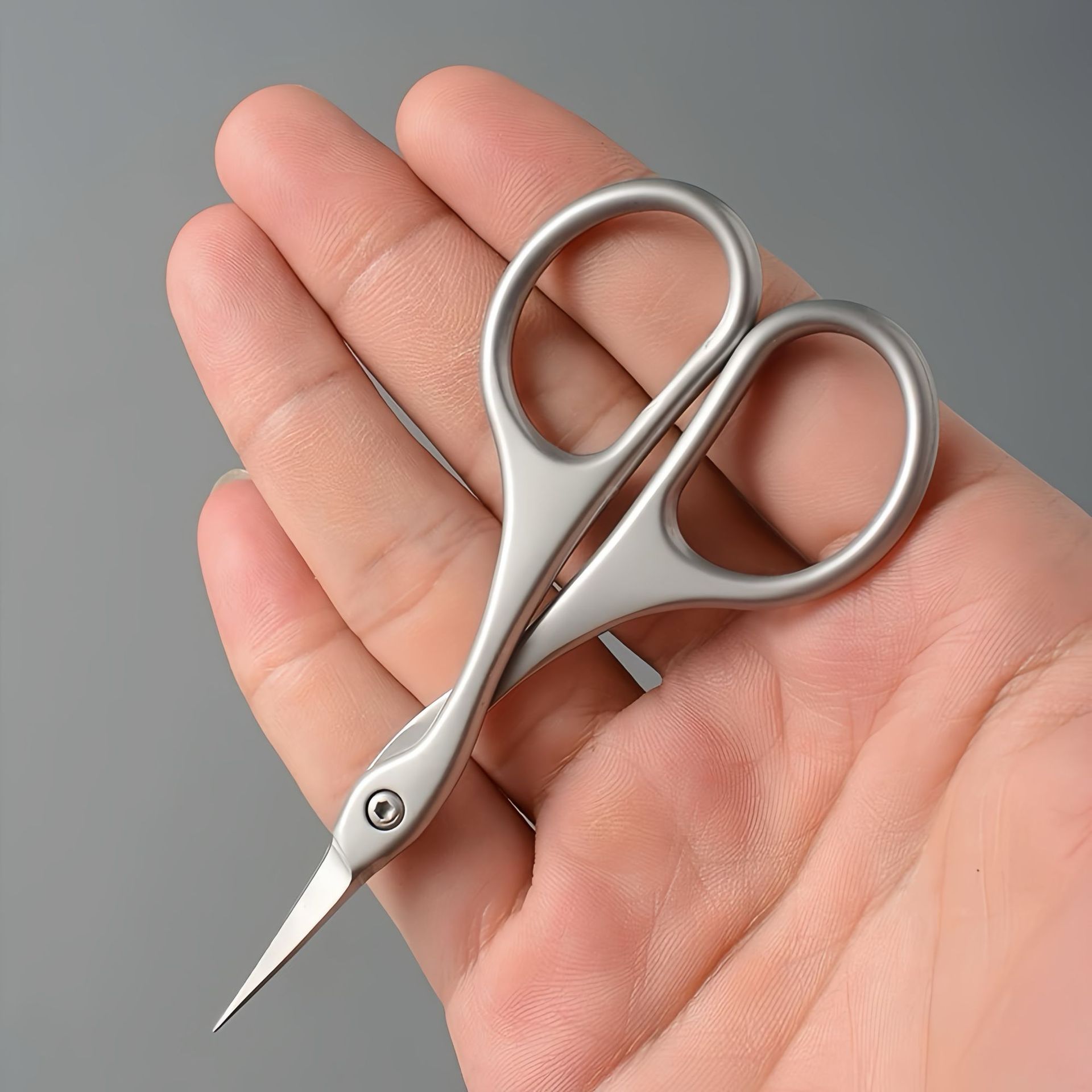 Nail Scissor Small Scissors For Nails, Cuticles, Beard, Eyebrows, Sharp Curved Toenails, Stainless Steel, Manicure And Pedicure Grooming Scissors For Men & Women Beauty Scissor.
