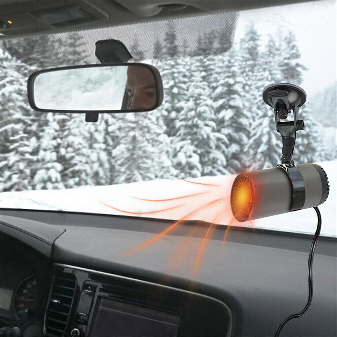 150W 12V Car Truck Universal Demister Heater Fan Warmer Defroster Windscreen — image 9