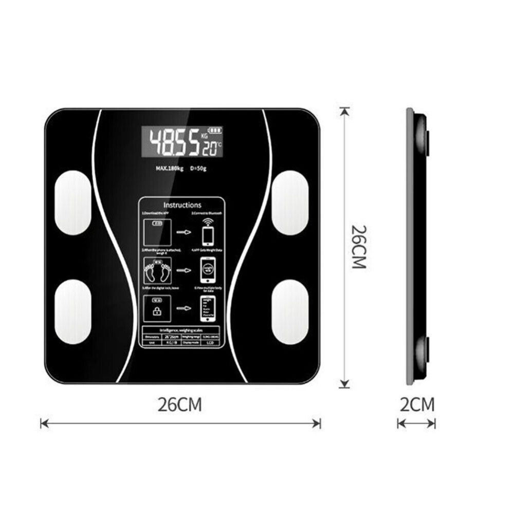 Scales Electronic 180KG Digital Bathroom LCD Display Home Body Fat BMI Monitor 13