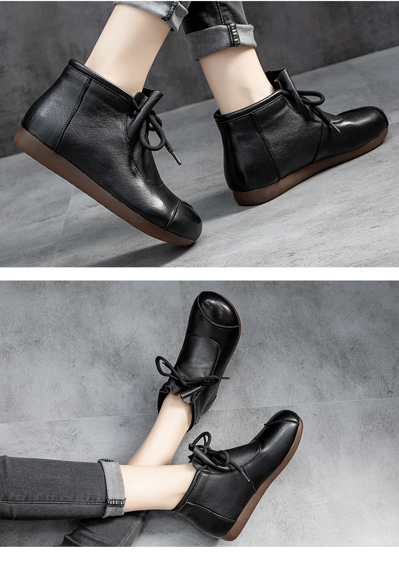 Title 8, Chaussures montantes femme en cuir faites main ...