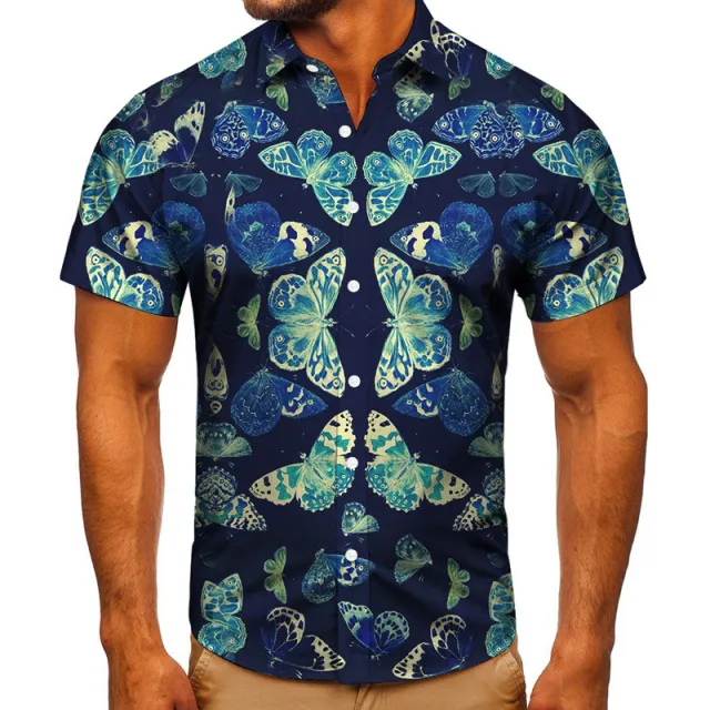 Short sleeved Shirt Animal 3D Digital Printing Shirt Men's Top Shirt Tta103Cs L - Shop at LoveMi