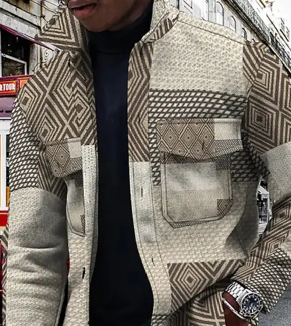 Coat Sweater 3D Printing Multicolor Top Versatile