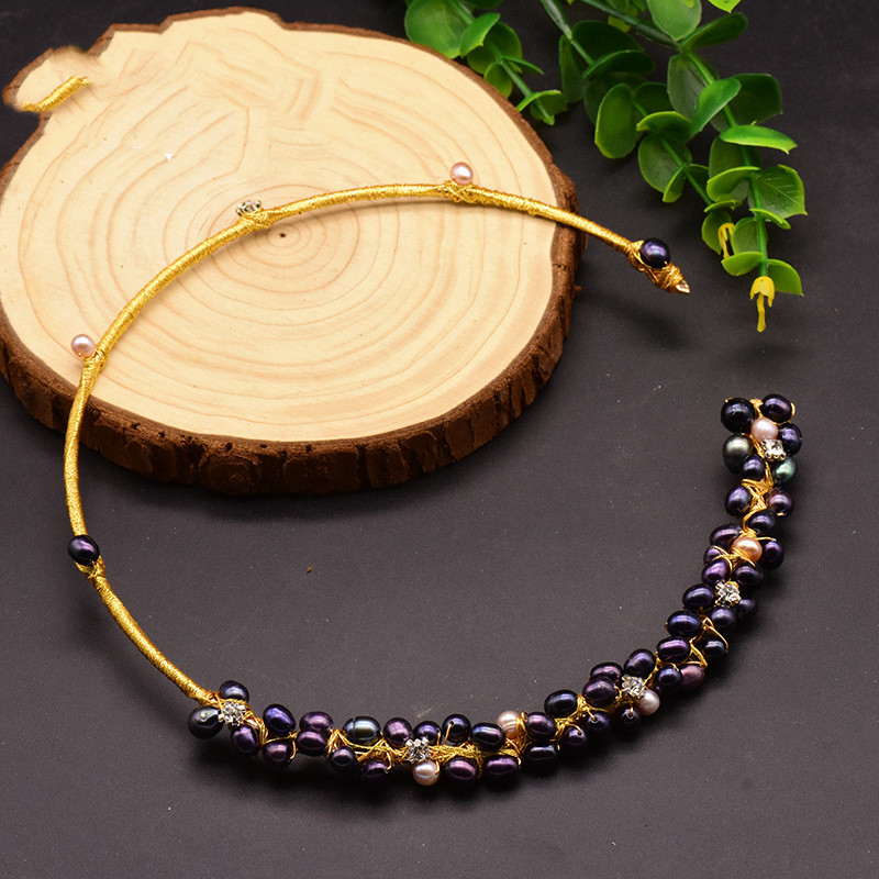 Freshwater Pearl Collar Luxury European And American Style Hand-woven Women's Jewelry