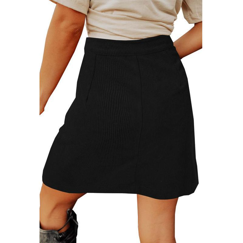 Title 4, Womens High Waist Versatile Corduroy Skirt. Co...