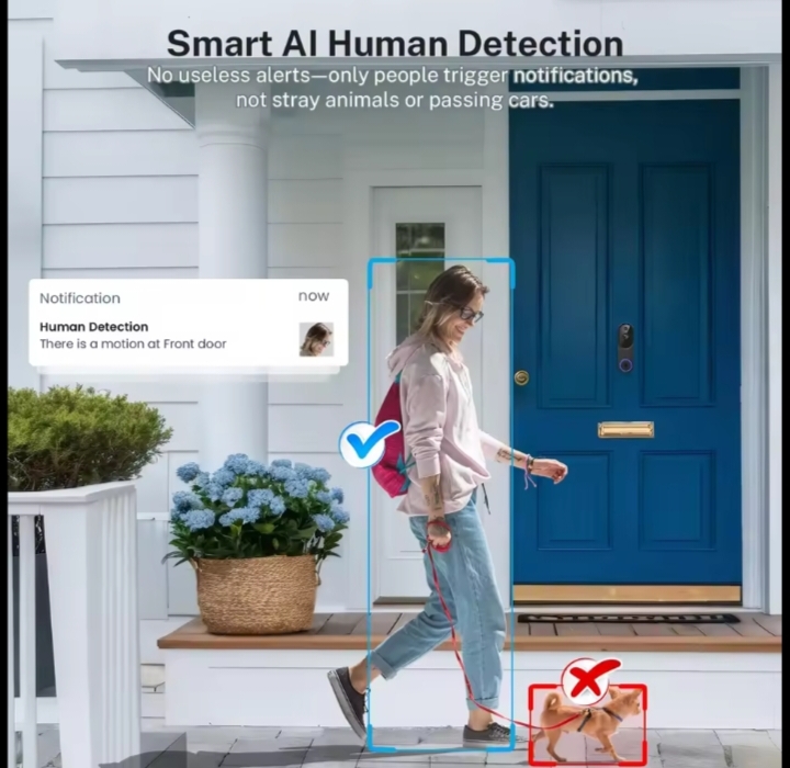 Wireless Video Door Phone Ring Cordless Home Security Camera With Mobile App