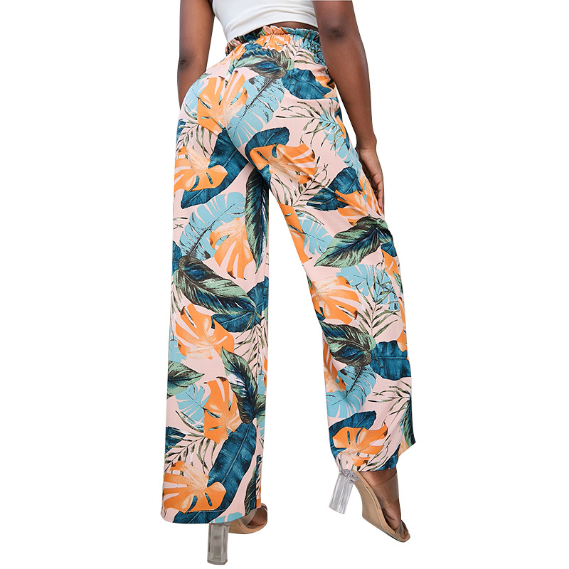 Flower Digital Printing Yoga Fashion Ethnic Style Women's Plus Size Fitness Wide Leg Pants