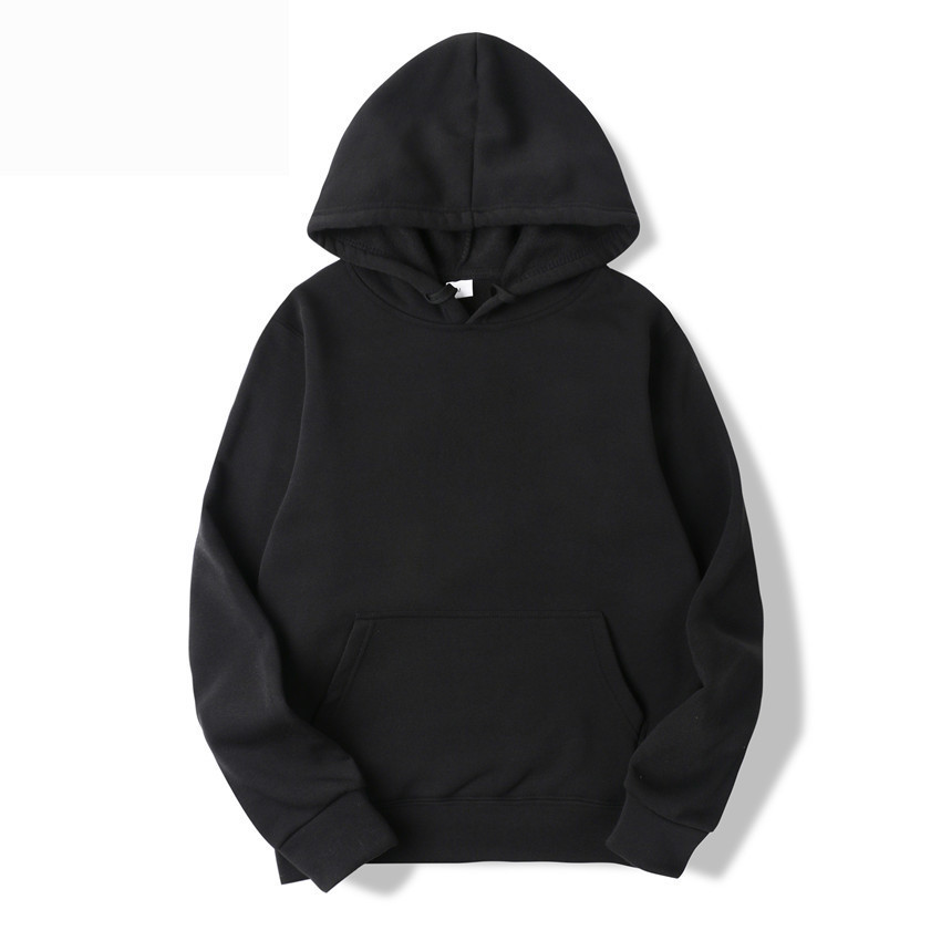 Men's And Women's Cotton Black Hoodie