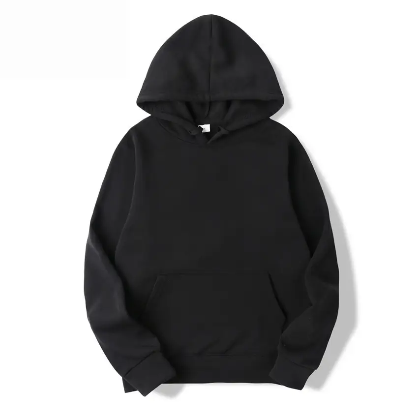 Men's And Women's Cotton Black Hoodie