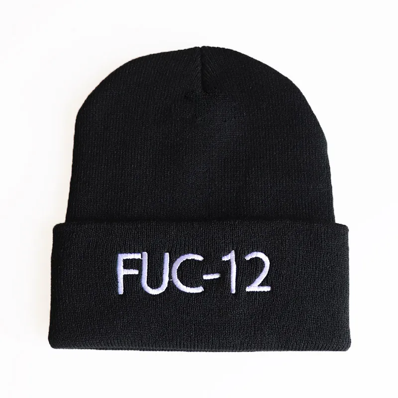 Fashionable Solid Color Pullover Wool Knitted Hat - Black