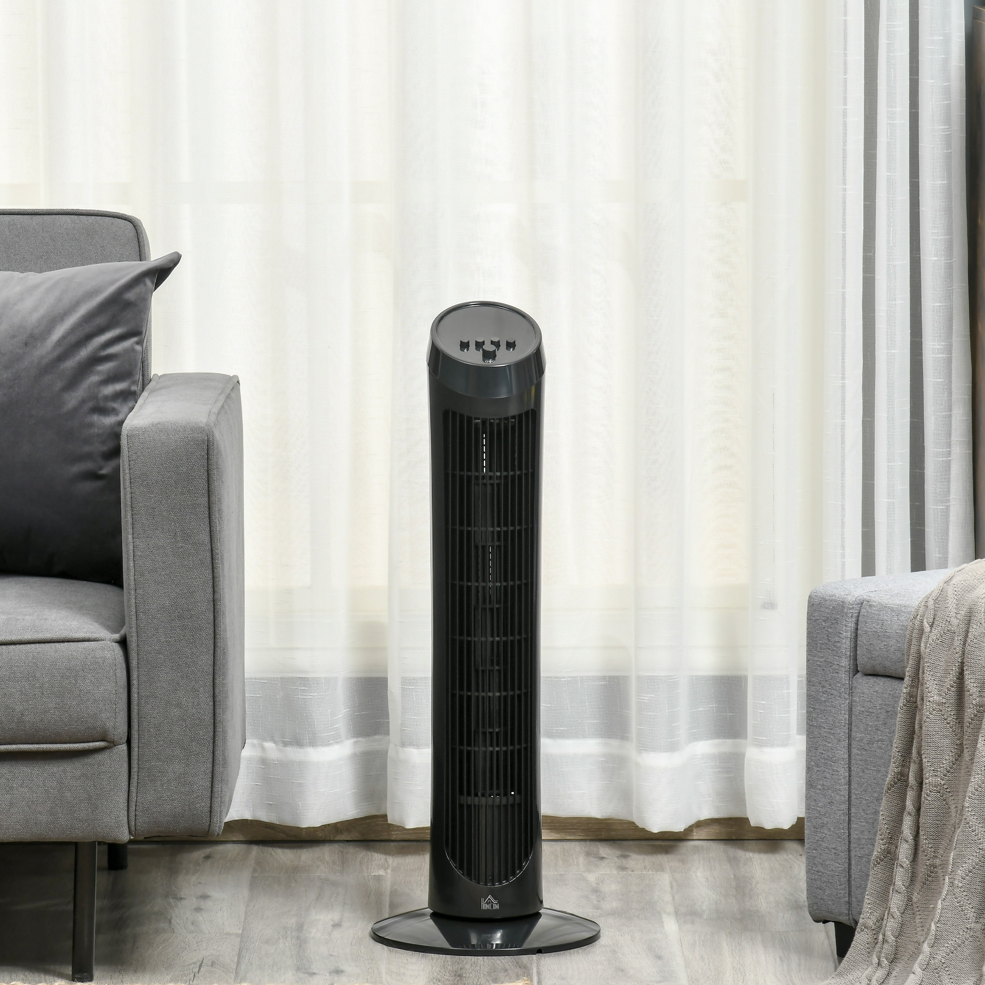 Tower Fan For Bedroom Cooling, 30 Inch Electric 70 Oscillating Fan With 3 Speed Settings, Standing Floor Fan For Home Office Indoor, Black This Product Is Prohibited From Sale On Amazon.