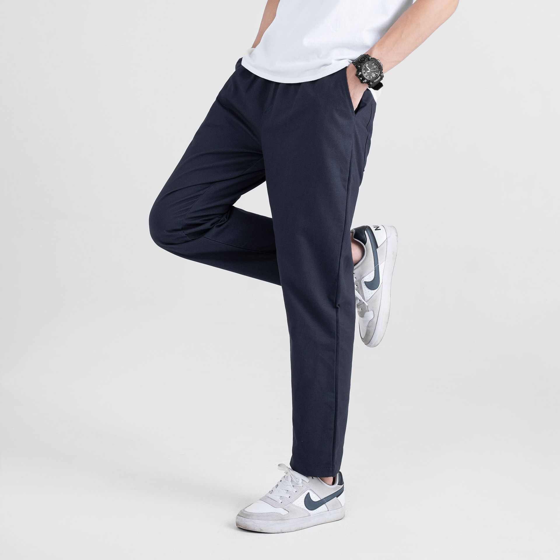 Men's Overalls Straight Casual Cotton Pants