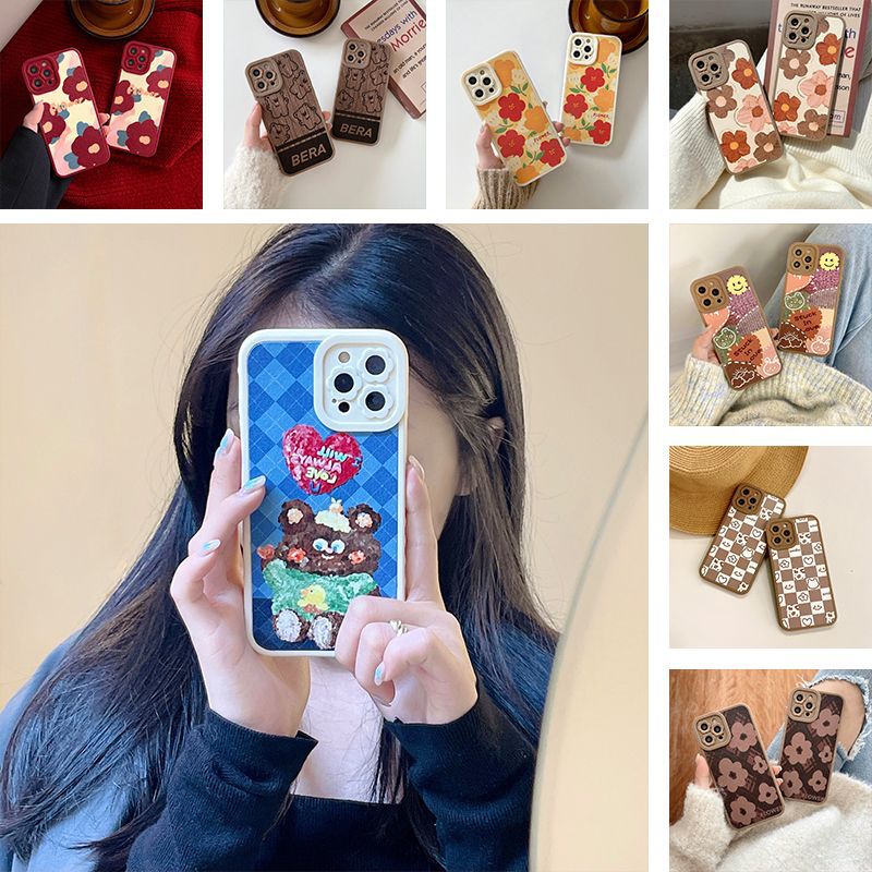 Telefoonhoesje voor dames met bloemenapplicatie – patchwork – iPhone 11