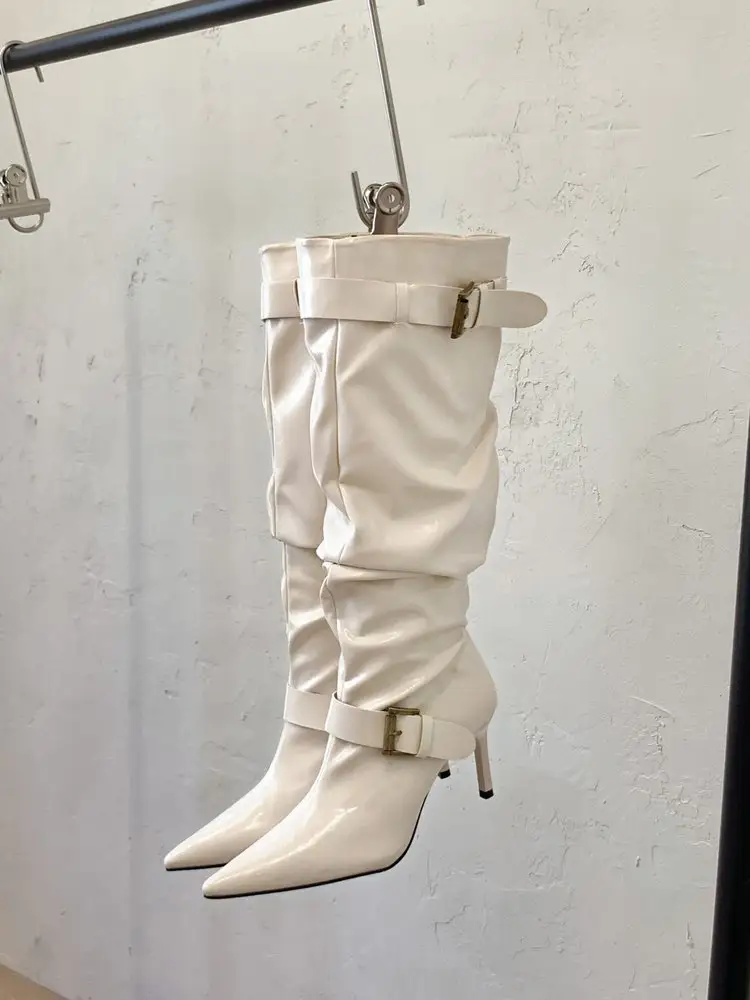 Women's Vintage Pointed Toe Elegant Ruched Slouch