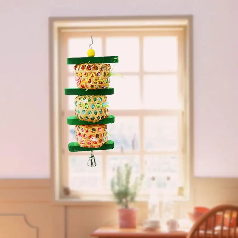 Parrot Supplies Bird Toy Rattan Woven Paper