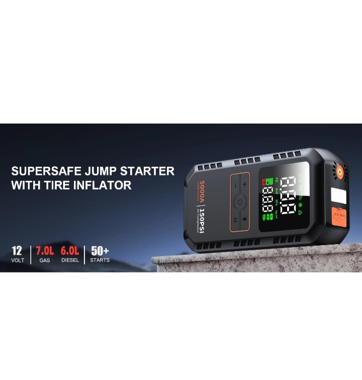 Portable Car Jump Starter And Air Compressor 2 In 1 thumbnail 6