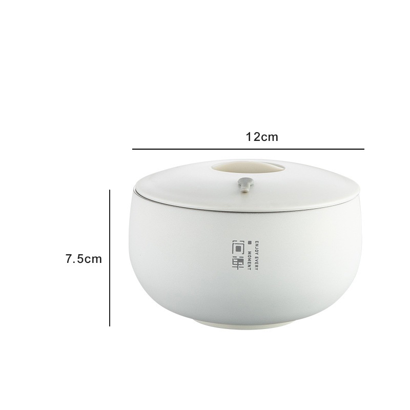 12CM White With Cover