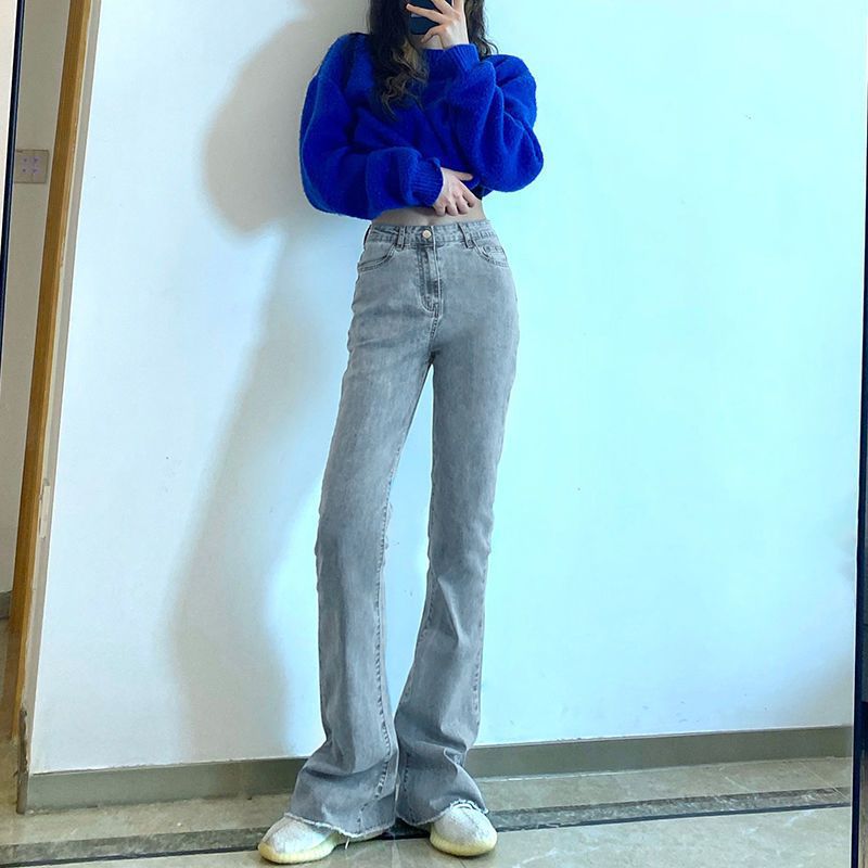 High Waist Thin Legs Long Legs  All Match Mopping Pants