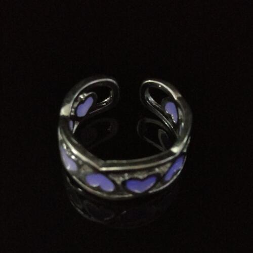 Multicolor Glowing Love Peach Heart Opening Ladies Ring