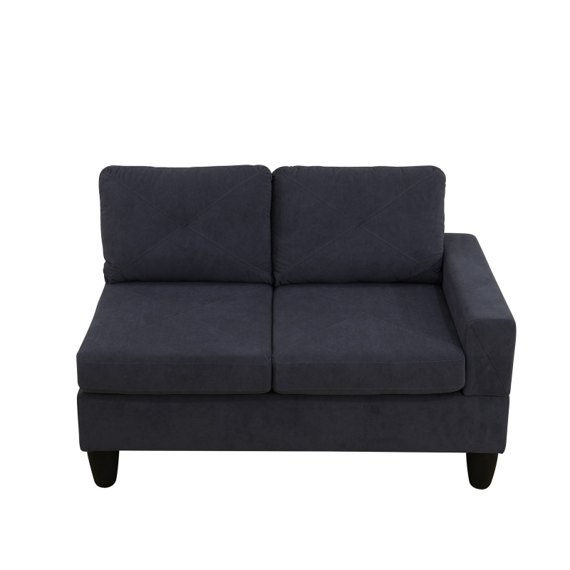 Pickup Only--Dark Grey Massa Flannel 4-Piece Couch Living Room Sofa Set