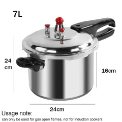 7LHome Dual Handle Aluminum Pressure Cooker Kitchen Catering Cookware UK - W13217838 - View 1