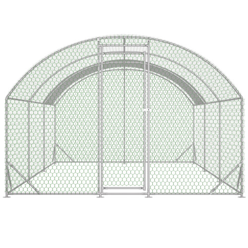 Large Chicken Coop Metal Chicken Run With Waterproof And Anti-UV Cover, Dome Shaped Walk-in Fence Cage Hen House For Outdoor And Yard Farm Use, 1 Tube Diameter, 9.84 X 19.68 X 6.56 — foto 10