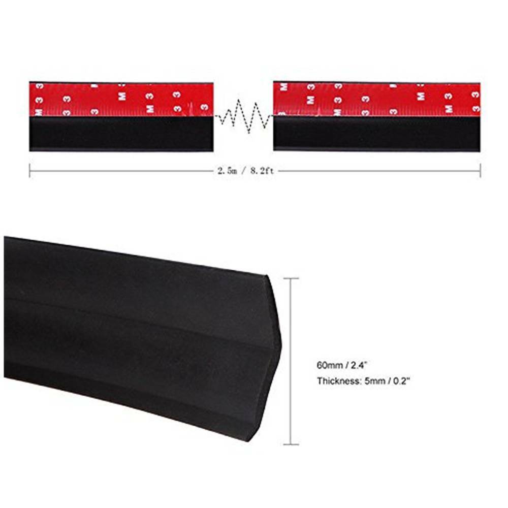 Universal Car Lip Skirt Protector Rubber Splitter Front Bumper Spoiler Side 2.5M — image 3