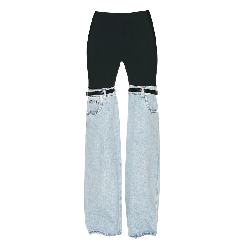 High Waist Straight Wide Leg Senior Personality Chic Pants For Women Black - Shop at LoveMi