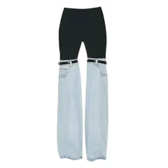 High Waist Straight Wide Leg Senior Personality Chic Pants For Women - Black - View 1