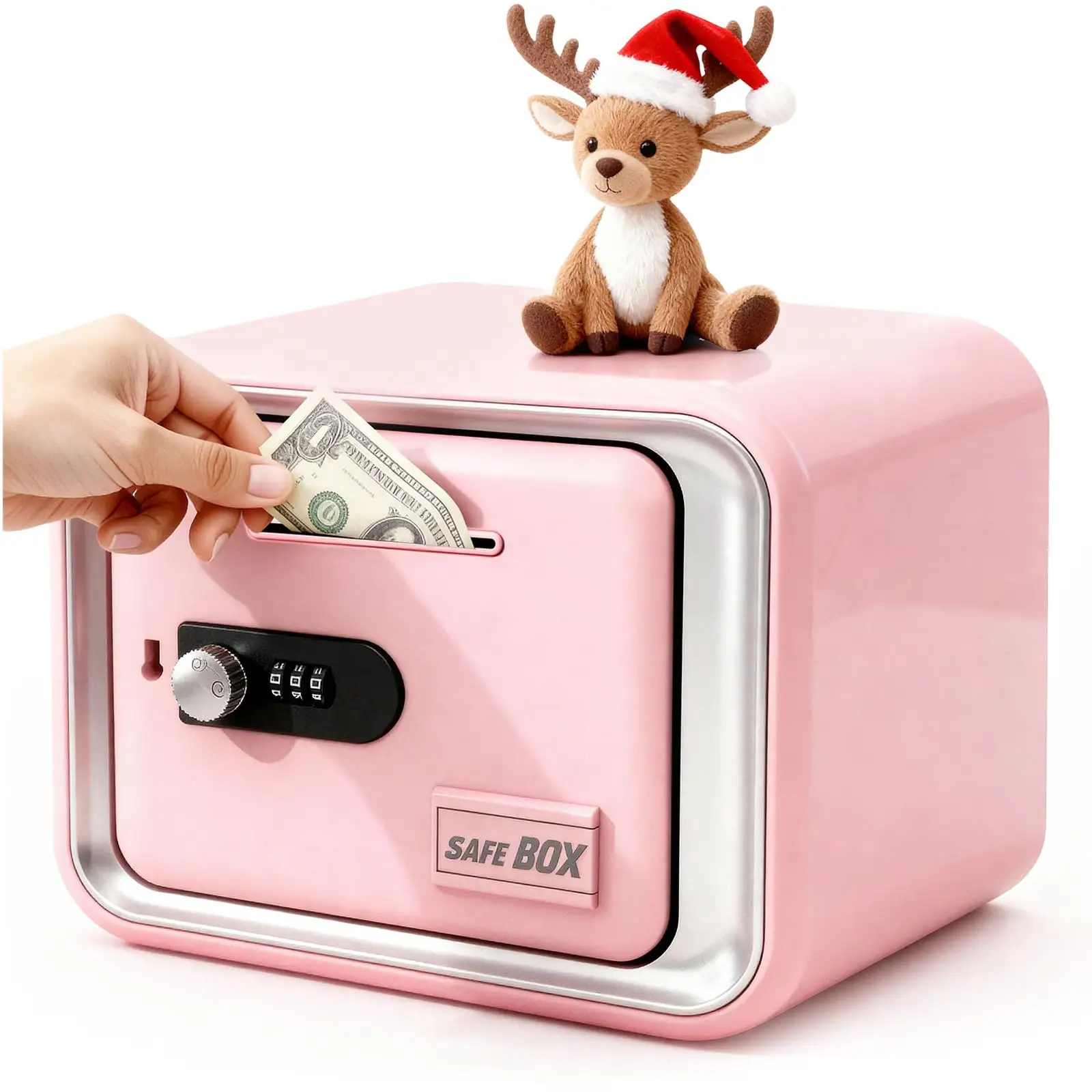 Pink Combination Lock Piggy Bank Children's Money