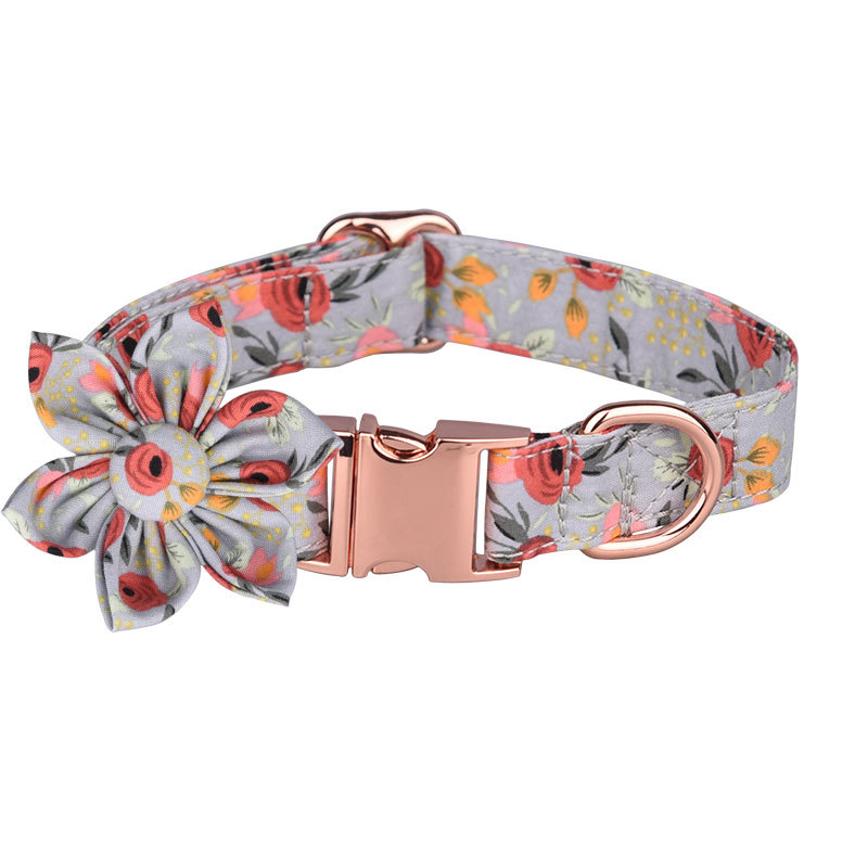 Custom Pet Collar And Leash Set Six Petal Pink - Shop at LoveMi