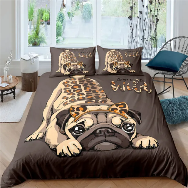 3D Pug Digital Printing Bedding Set - Shop at LoveMi