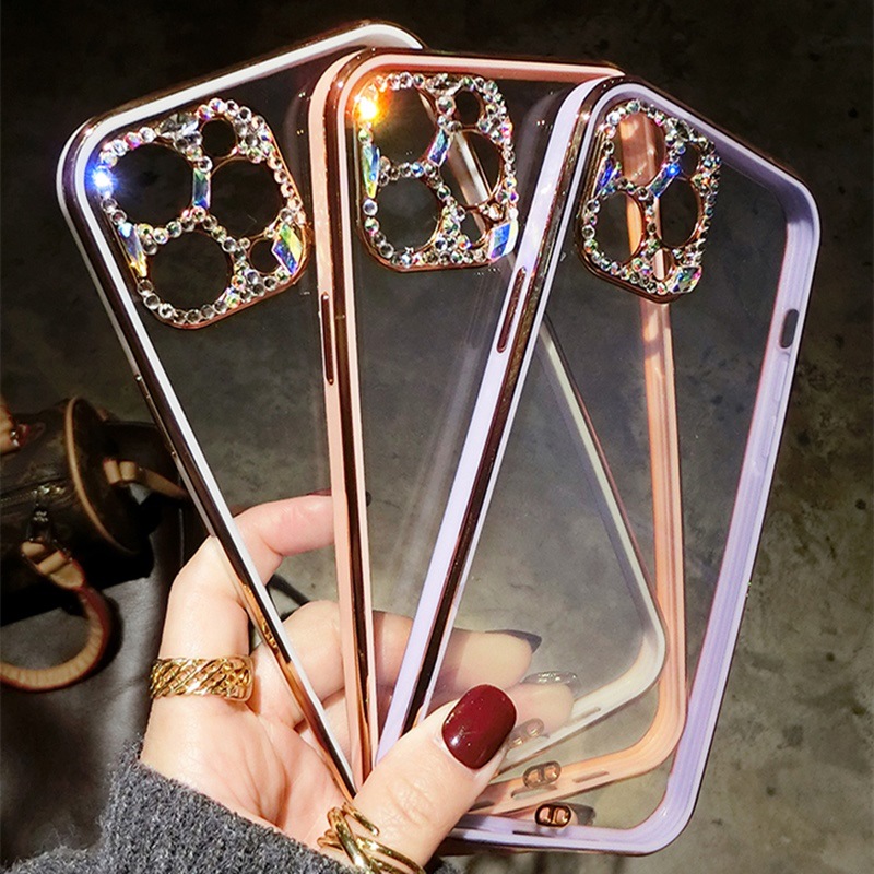 Electroplating Two-color Rhinestone 13pro Protective Cover