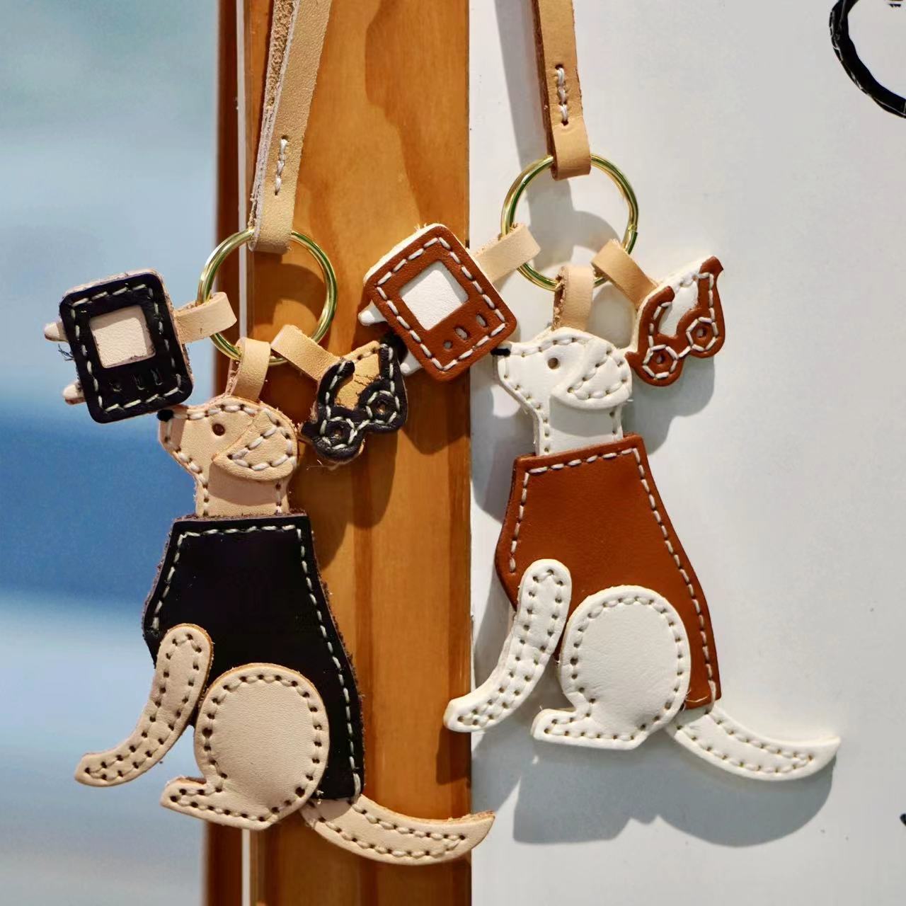 Title 5, Cute Leather Animal Pendant Keychain