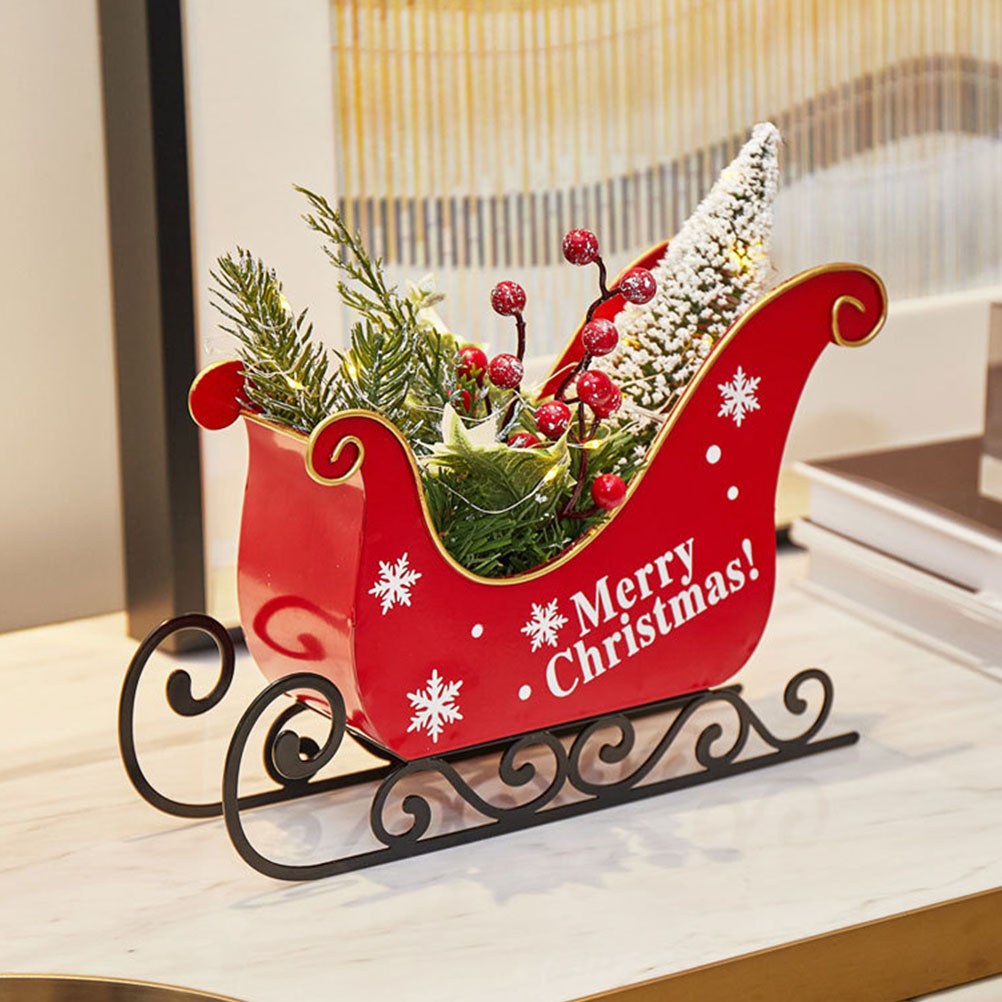 Title 1, Christmas Sleigh Medium Santa Indoor Sled Mini ...