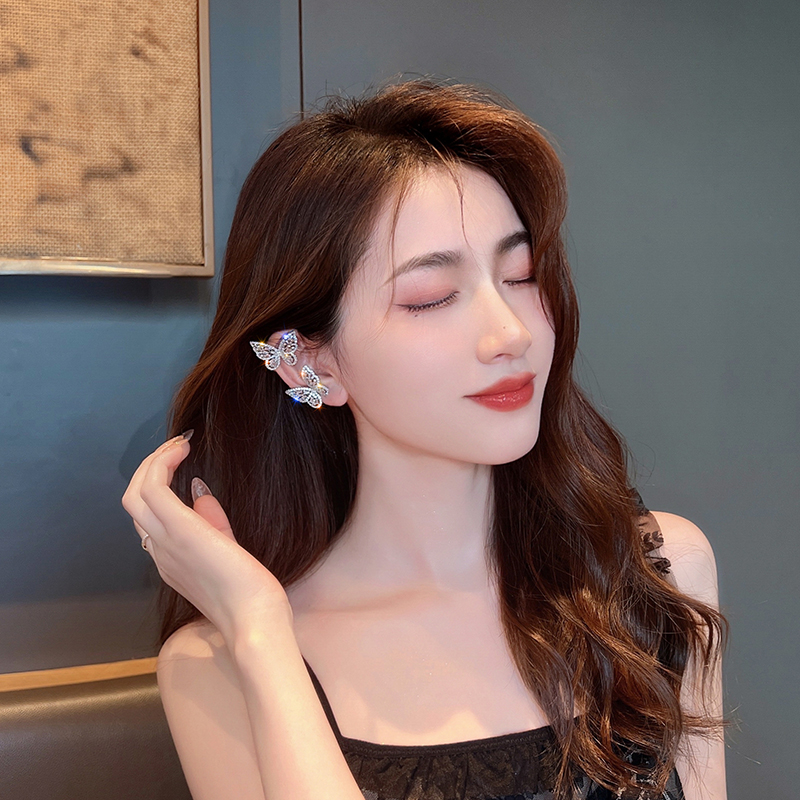 Title 3, Light Luxury And Exquisite Zircon Butterfly Ear...