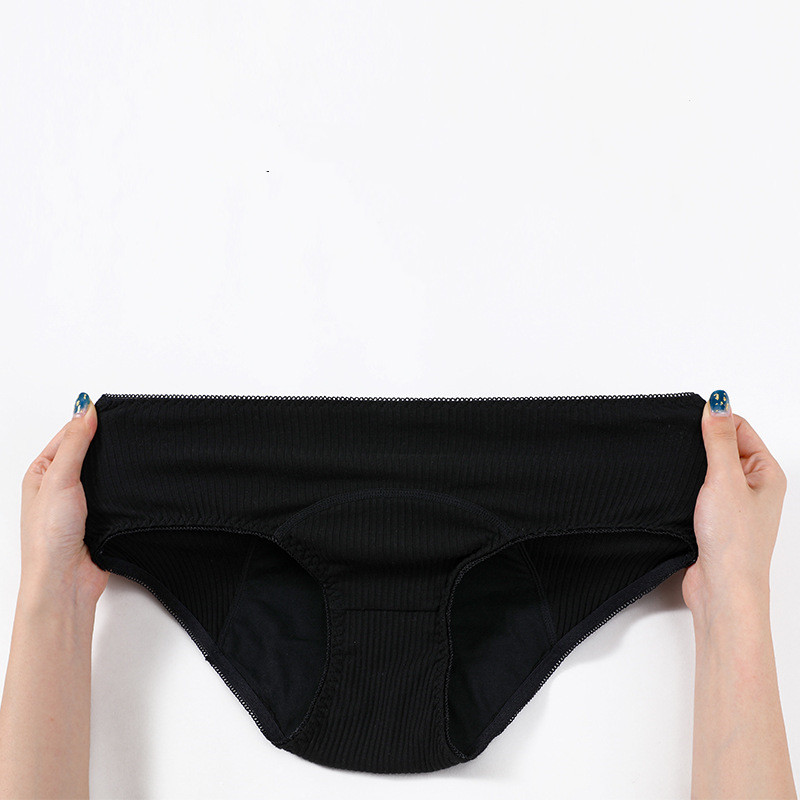 Physiological Plus Size Mid-waist Cotton Leak-proof Menstrual Pants