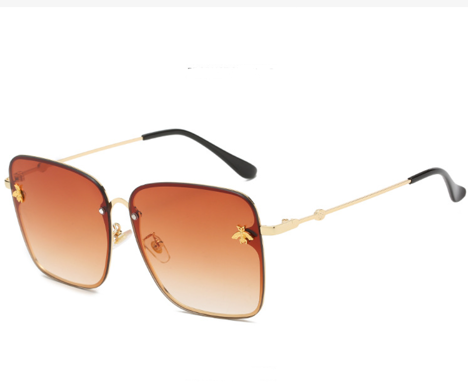 Women’s European And American Bee Square Sunglasses