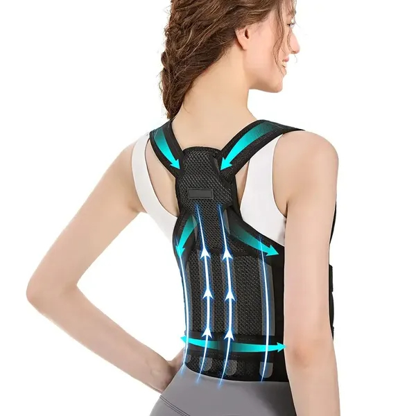 Ergonomic Posture Support Belt - Adjustable Compression For Lower Back Pain Relief