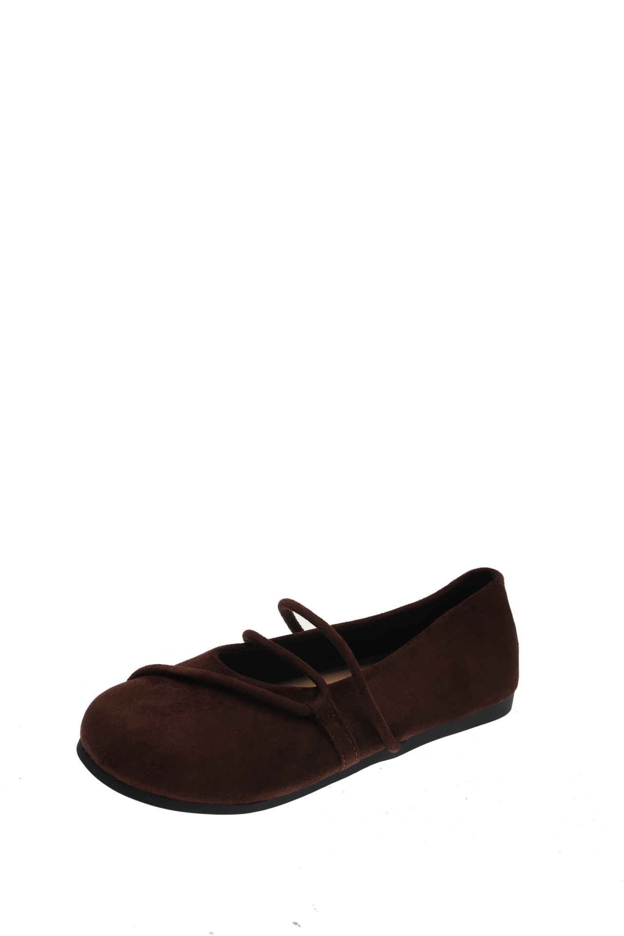 Women Round Toe Brown Vintage Soft Sole Shoes, All-cover Flats, Forest Style Ballet Grandma Shoes For Autumn Winter Outdoor Wear