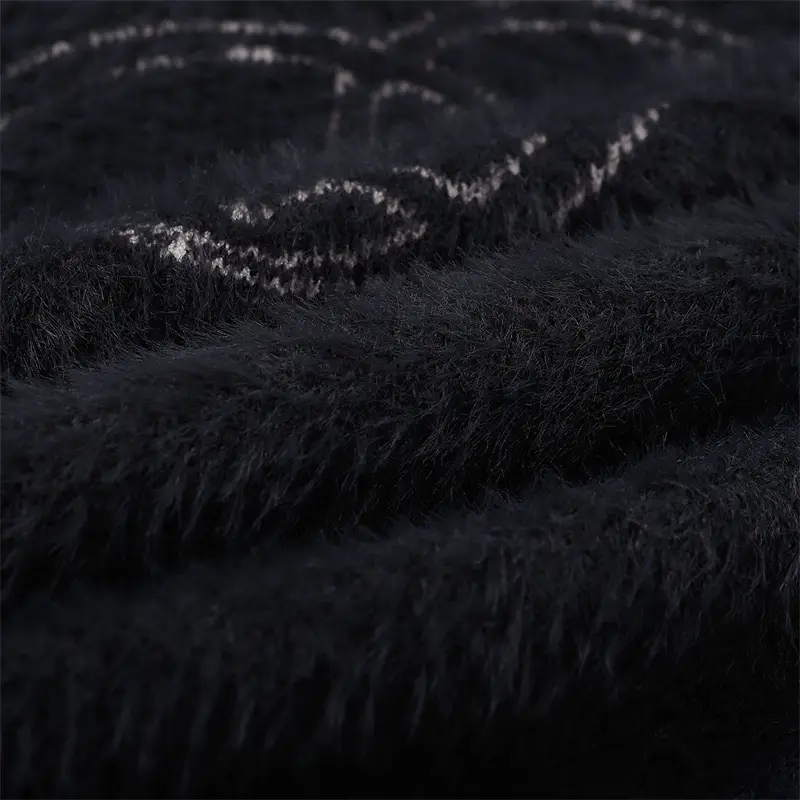 Design Sense Idle Style Loose Mink Fur Furry Sweater